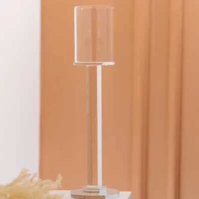 Свічник скляний високий Cylinder 31 см
