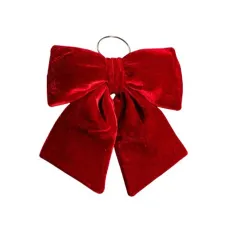 Бант новогодний бархатный 25*35 см, бордовый