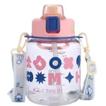 Пляшка для води дитяча Gucgres 650 мл з ремінцем, рожевий