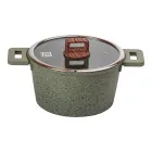 Кастрюля алюминиевая MGC с гранитным покрытием 5.3 л, зеленый