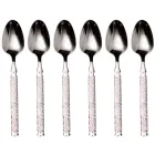 Набір десертних ложок ELEGANCE 6 штук із нержавіючої сталі