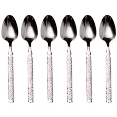Набор десертных ложек ELEGANCE 6 штук из нержавеющей стали