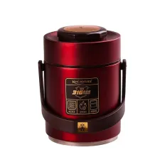 Термос для еды King Boss 1,5 л с двумя контейнерами из нержавеющей стали, красный