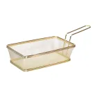 Кошик сервірувальний для фрі та снеків 21*11,5*5,5 см, золото