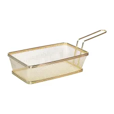 Корзинка сервировочная для фри и снеков 21*11,5*5,5 см, золото