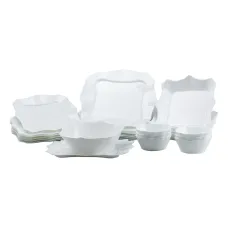 Столовый сервиз на 6 персон стеклянный White square