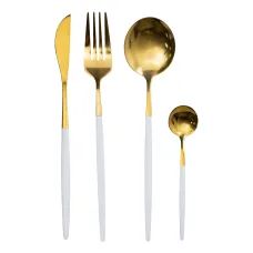 Набор столовых приборов 24 предмета на 6 персон, белый
