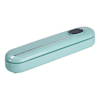 Вакууматор Vacuum Sealer для домашнего использования 300 Вт 10 пакетов в комплекте, бирюзовый