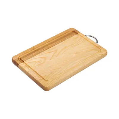 Разделочная доска прямоугольная 20*30 см с металлической ручкой, ясень Разделочная доска прямоугольная 20*30 см с металлической ручкой, ясень