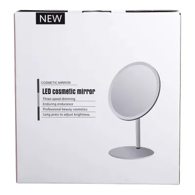 Косметическое зеркало с LED-подсветкой и USB 21 см, белый Косметическое зеркало с LED-подсветкой и USB 21 см, белый