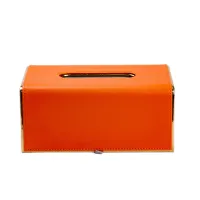Серветниця з екошкіри 25х13,5х9 см, помаранчевий