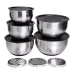 Набір мисок з кришками 5 штук із нержавіючої сталі 24/22/16/18/20.5 см