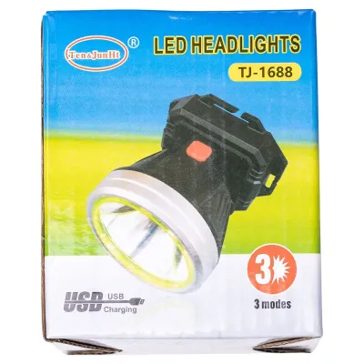 Налобный фонарь аккумуляторный 3 режима работы 5 Вт Налобный фонарь аккумуляторный 3 режима работы 5 Вт