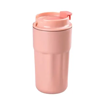 Термокружка 450 мл с защелкой и колбой из нержавеющей стали, розовый Термокружка 450 мл с защелкой и колбой из нержавеющей стали, розовый