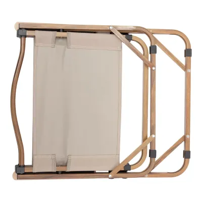 Стул для кемпинга складной 50*51*64 см с алюминиевым каркасом, бежевый