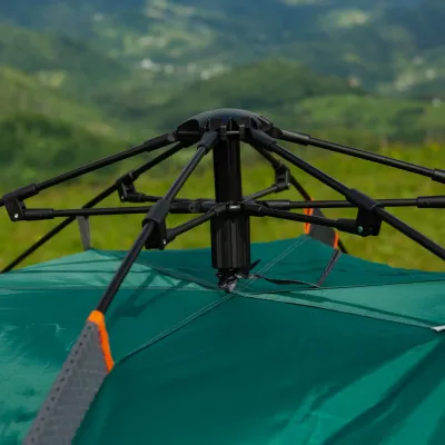 Палатка автоматическая на 2-4 человека 200*230*130 см двухслойная, зеленый Палатка автоматическая на 2-4 человека 200*230*130 см двухслойная, зеленый