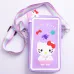 Сумочка-футляр для телефону Hello Kitty силіконова на блискавці 17*9*2 см, бузковий