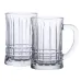 Набір пивних кухлів 2 штуки по 310 мл із товстого скла, прозорий