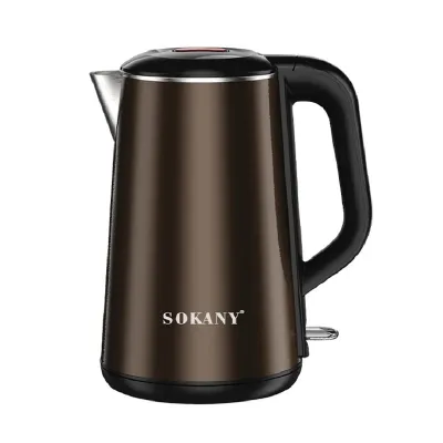 Електрочайник Sokany SK-2203 дисковий 2.2 л, коричневий металік