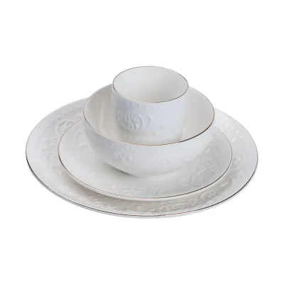Столовий сервіз на 4 персони порцеляновий Grace, білий Столовий сервіз на 4 персони порцеляновий Grace, білий