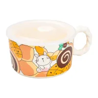 Миска для лапши фарфоровая Rabbit 800 мл с герметичной крышкой