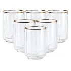 Набор стаканов Stunning низких ребристых 6 штук по 450 мл, прозрачный
