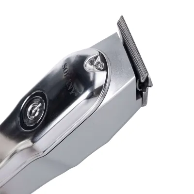 Машинка для стрижки волосся акумуляторна SOKANY SK-LF-9988 з LED-дисплеєм, срібло