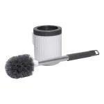 Йоржик для унитаза настенный с подставкой, серый Йоржик для унитаза настенный с подставкой, серый