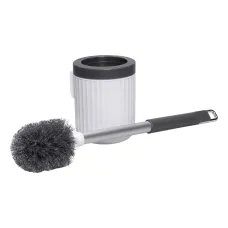 Йоржик для унитаза настенный с подставкой, серый