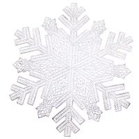 Килимок для сервірування столу Snowflake 38 см, срібло