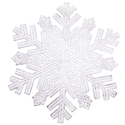 Коврик для сервировки стола Snowflake 38 см, серебро