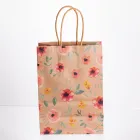 Подарочный пакет 15*8*21 см крафтовый 12 штук в упаковке, красный