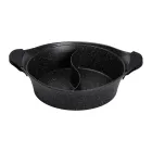 Каструля з роздільником для шабу-шабу MGC алюмінієва 4 л з антипригарним покриттям, чорний