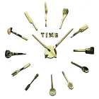 Часы 3-D TIME настенные безкаркасные 10 см, золото