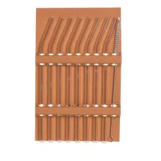 Набор стеклянных соломинок 19,5 см 8 штук + щеточка