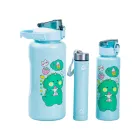Набор бутылок для воды Динозавр 300/700/2000 мл, мятный