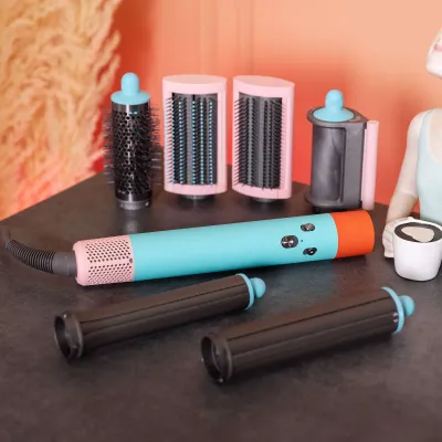 Мультистайлер для волос Airwrap Complete Long 6 насадок, голубой