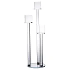 Подсвечник стеклянный на 3 свечи с круглым основанием 57 см