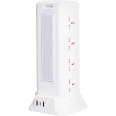 Сетевой фильтр-удлинитель TOWER 12 розеток LED-лампа 3USB + 1PD 4,8 метра