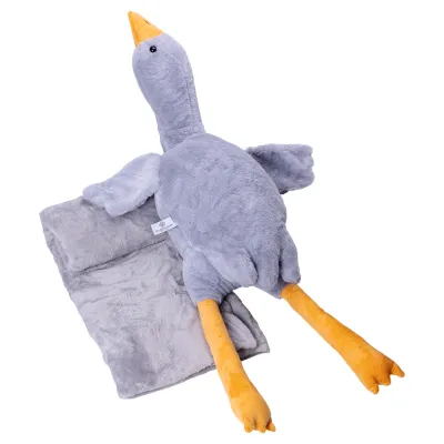 Гусь-обнимусь 3в1 плед подушка-игрушка, серый