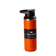 Термос Bottle Sport 550 мл из нержавеющей стали c ручкой, оранжевый