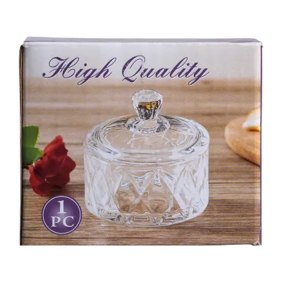 Цукерниця з кришкою High Quality із кришталевого скла, diamonds