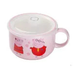 Миска для лапши фарфоровая Smiley 770 мл с герметичной крышкой, розовый