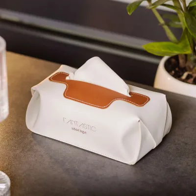 Органайзер для серветок у салон автомобіля 22х11,5х9 см, білий