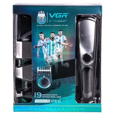Набір для стрижки волосся 5 в 1 VGR V-105 акумуляторний, чорний Набір для стрижки волосся 5 в 1 VGR V-105 акумуляторний, чорний