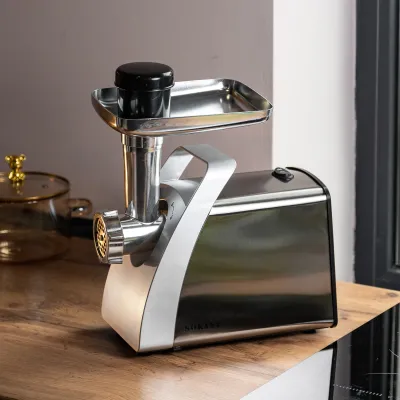 М'ясорубка електрична SOKANY SK-06001 з насадками, сталь