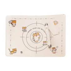 Набор кондитера 3 в 1 силиконовый коврик с разметкой/шпатель/скалка для теста, бежевый