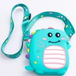 Сумочка-гаманець Динозавр силіконовий на блискавці 12*11*3 см, зелений
