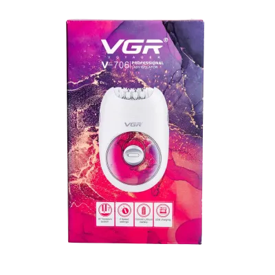 Эпилятор женский VGR V-706 аккумуляторный, розовый
