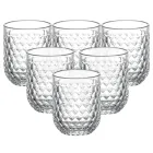 Набор стаканов для напитков 6 штук по 250 мл из хрустального стекла, прозрачный